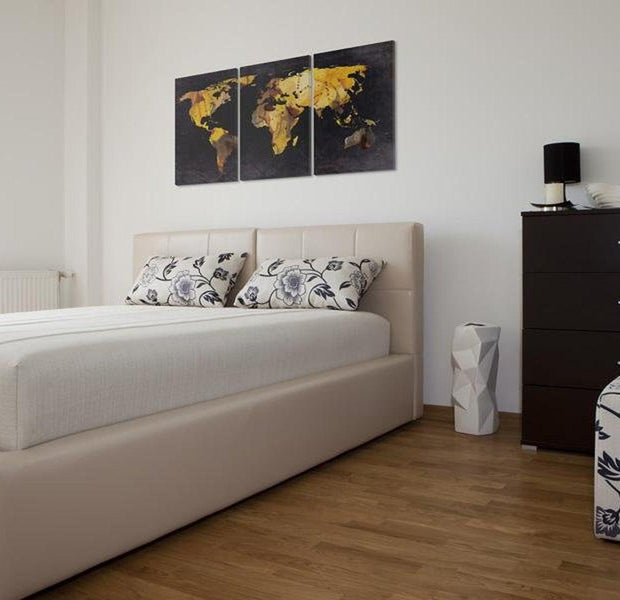 Stretched Canvas World Map Art - The World Map - Quicksands