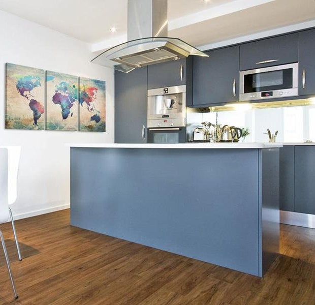 Stretched Canvas World Map Art - The World Painted With Watercolors