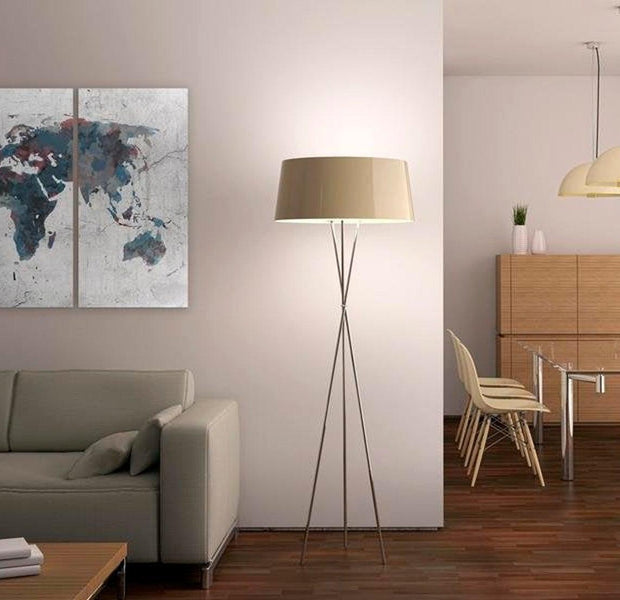 Stretched Canvas World Map Art - Undiscovered Continents 3 Piece