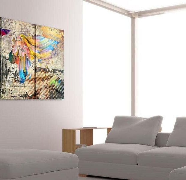 Stretched Canvas World Map Art - World Full Of Colours