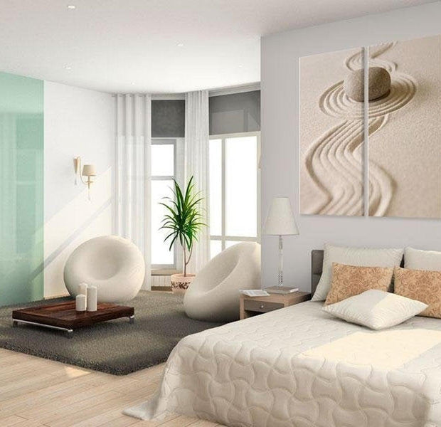 Stretched Canvas Zen Art - A Stone In A Desert