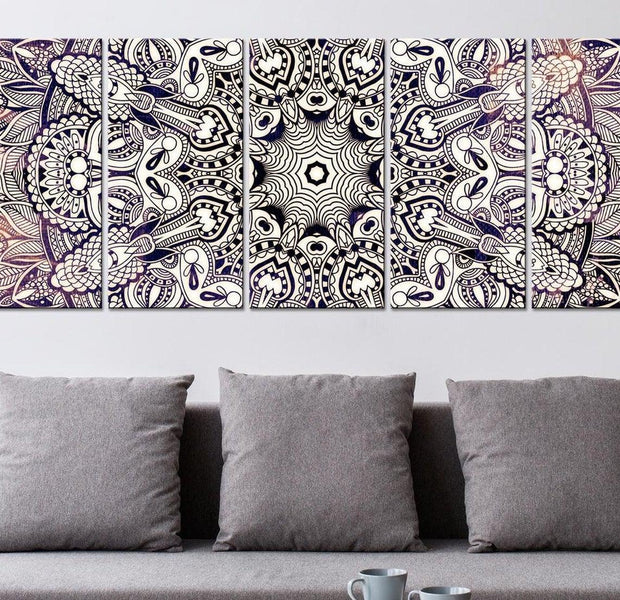 Stretched Canvas Zen Art - Black-White Hypnosis