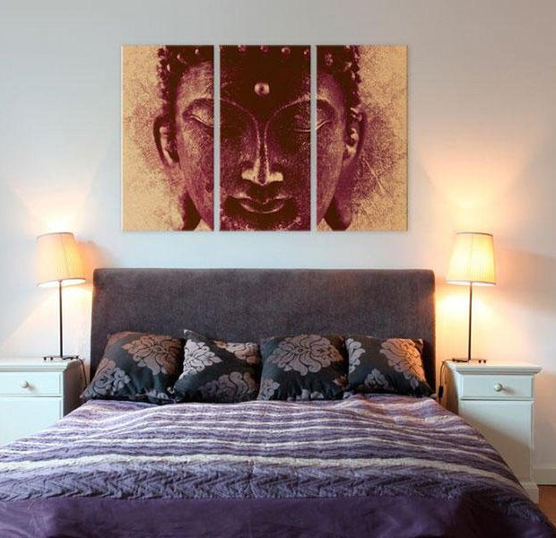 Stretched Canvas Zen Art - Buddha Face