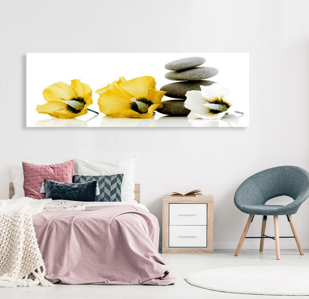 Stretched Canvas Zen Art - Calm Mallow Narrow Yellow