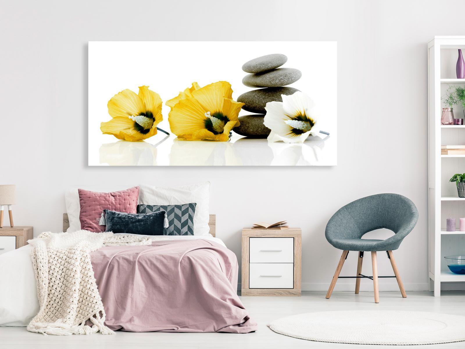 Stretched Canvas Zen Art - Calm Mallow Yellow