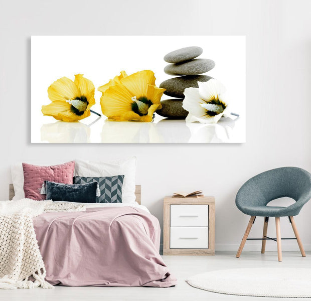 Stretched Canvas Zen Art - Calm Mallow Yellow