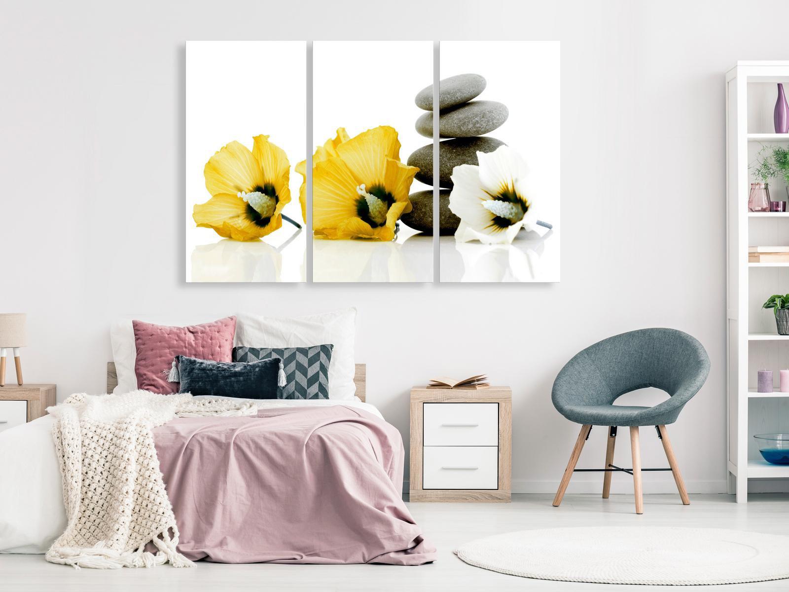 Stretched Canvas Zen Art - Calm Mallow Yellow