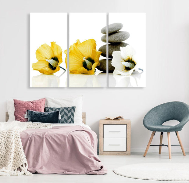 Stretched Canvas Zen Art - Calm Mallow Yellow