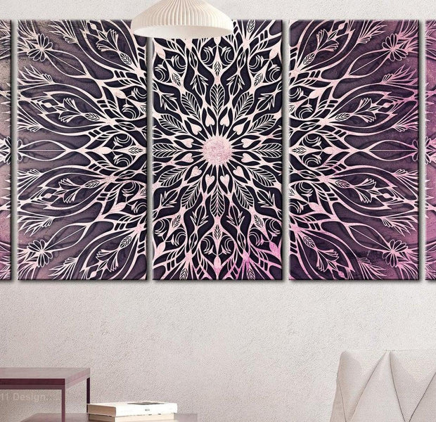 Stretched Canvas Zen Art - Center Narrow Pink
