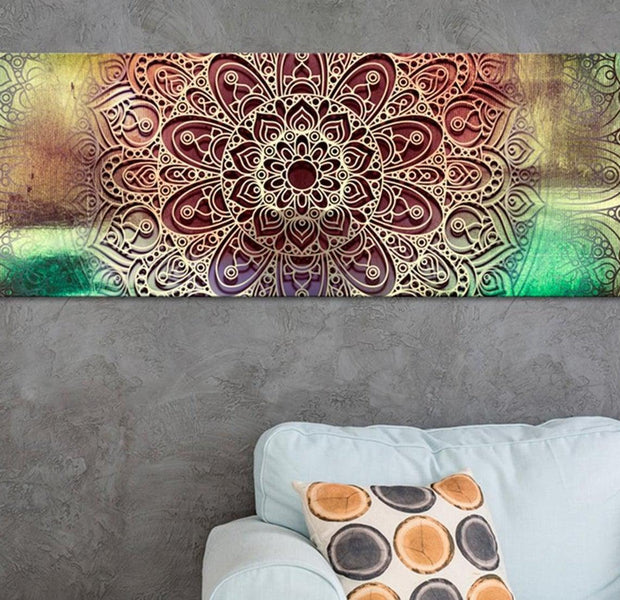 Stretched Canvas Zen Art - Colourful Mandala