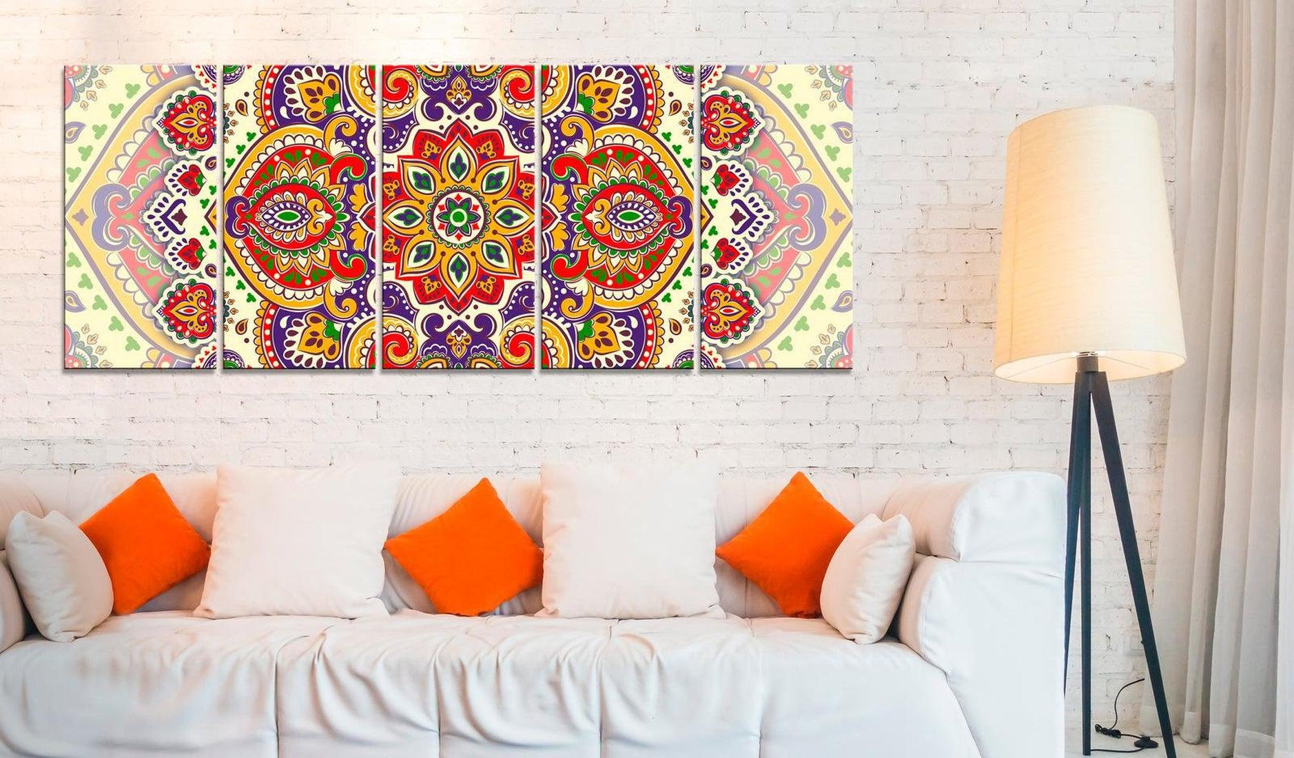 Stretched Canvas Zen Art - Colourful Ornament