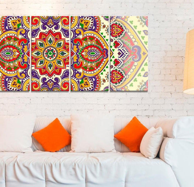 Stretched Canvas Zen Art - Colourful Ornament
