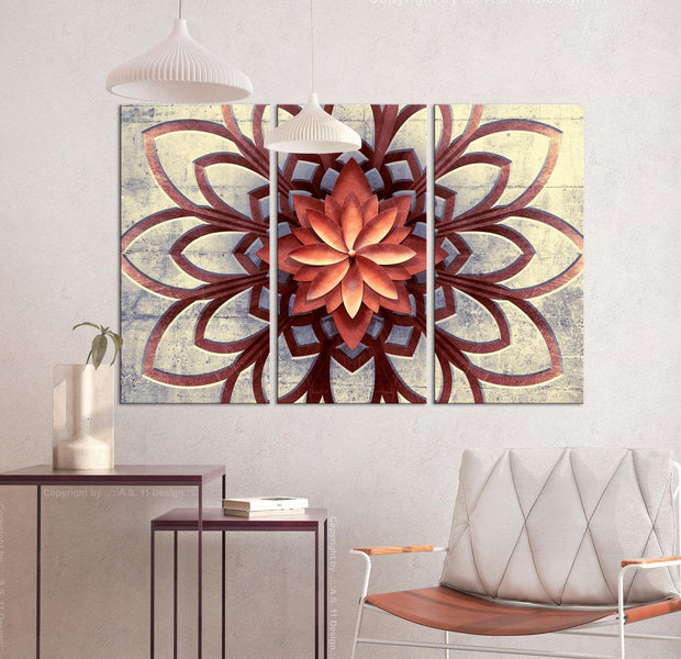 Stretched Canvas Zen Art - Zen Mandala Flower