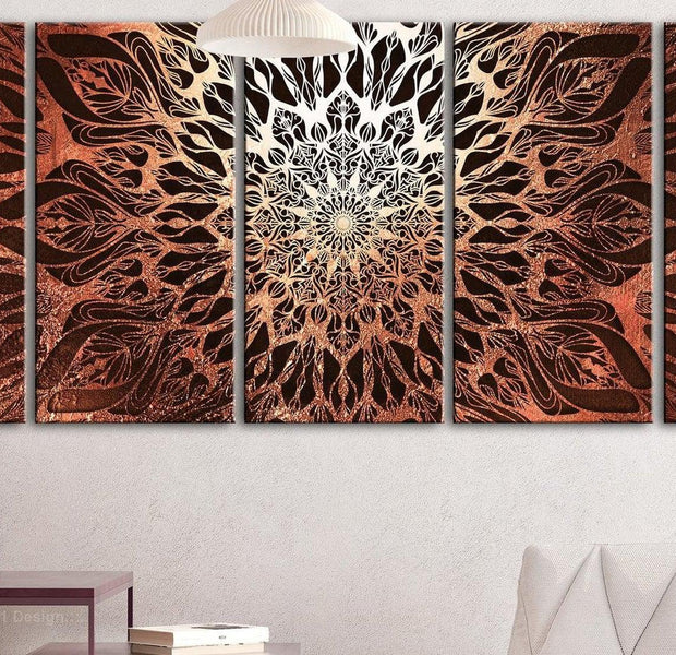 Stretched Canvas Zen Art - Hypnosis Orange Narrow