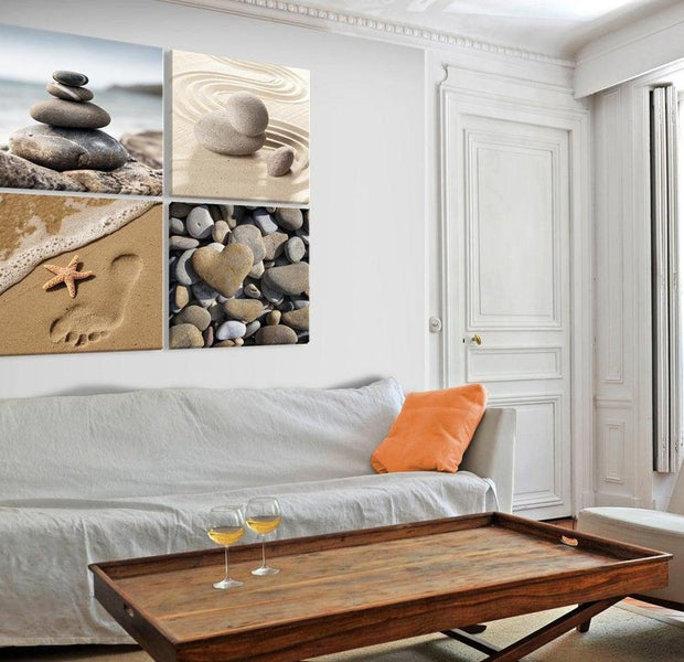 Stretched Canvas Zen Art - Marine Quartet