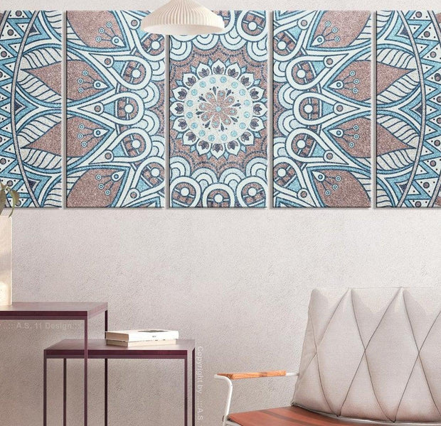 Stretched Canvas Zen Art - Oriental Circle Narrow