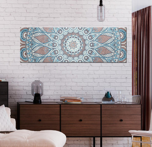 Stretched Canvas Zen Art - Oriental Circle Narrow