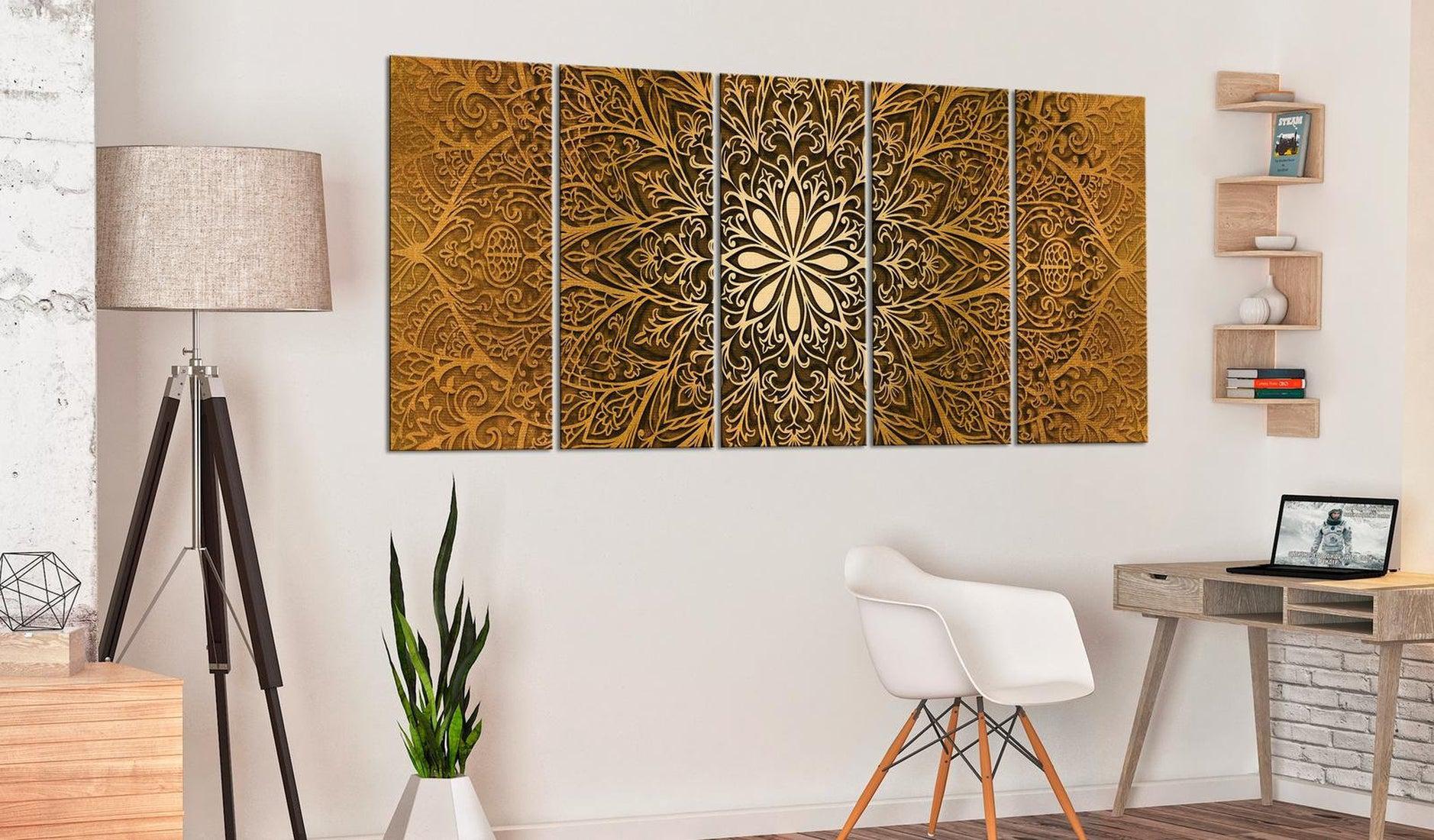 Stretched Canvas Zen Art - Paper Mandala