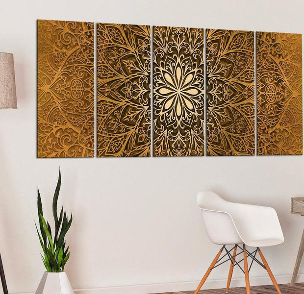 Stretched Canvas Zen Art - Paper Mandala