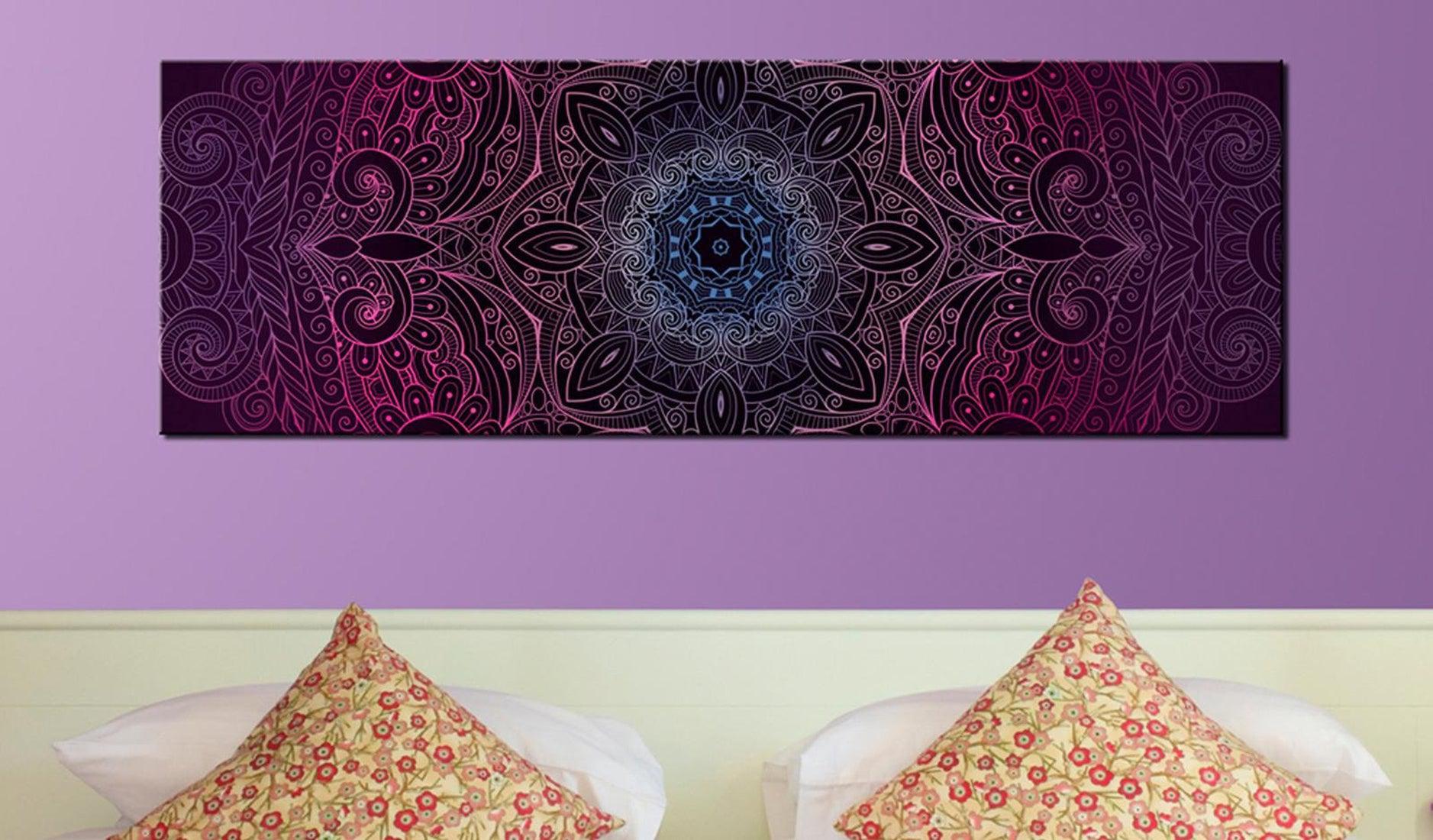 Stretched Canvas Zen Art - Purple Mandala