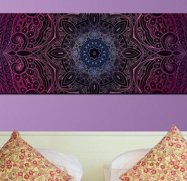 Stretched Canvas Zen Art - Purple Mandala