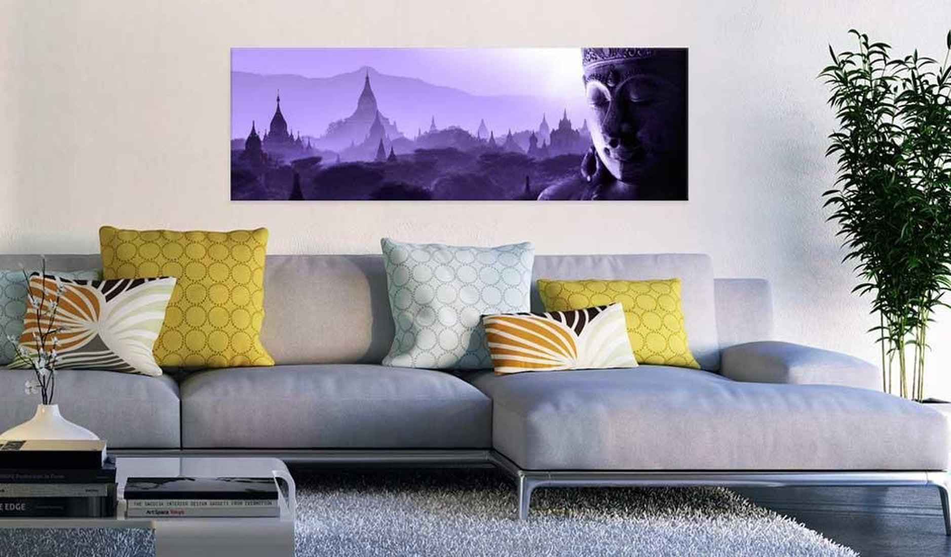 Stretched Canvas Zen Art - Purple Zen