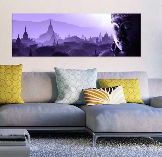 Stretched Canvas Zen Art - Purple Zen