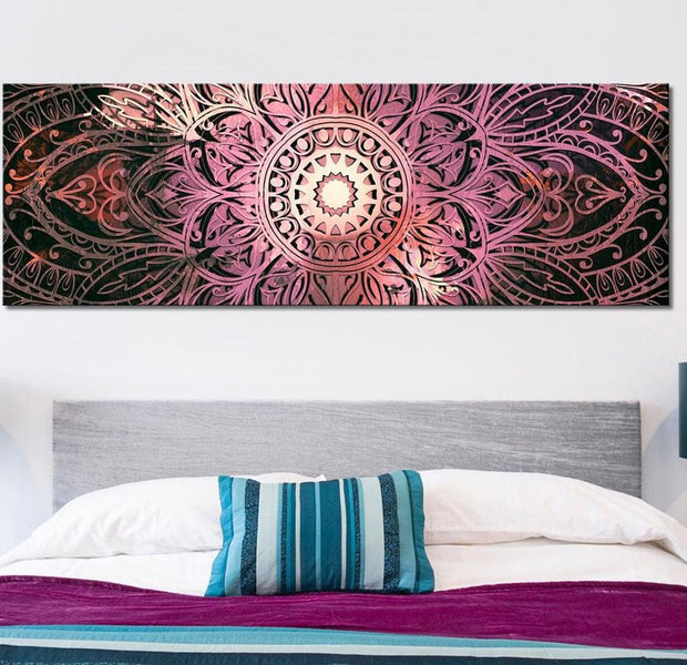 Stretched Canvas Zen Art - Ruby Mandala