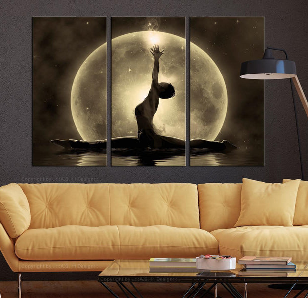 Stretched Canvas Zen Art - Twine Golden