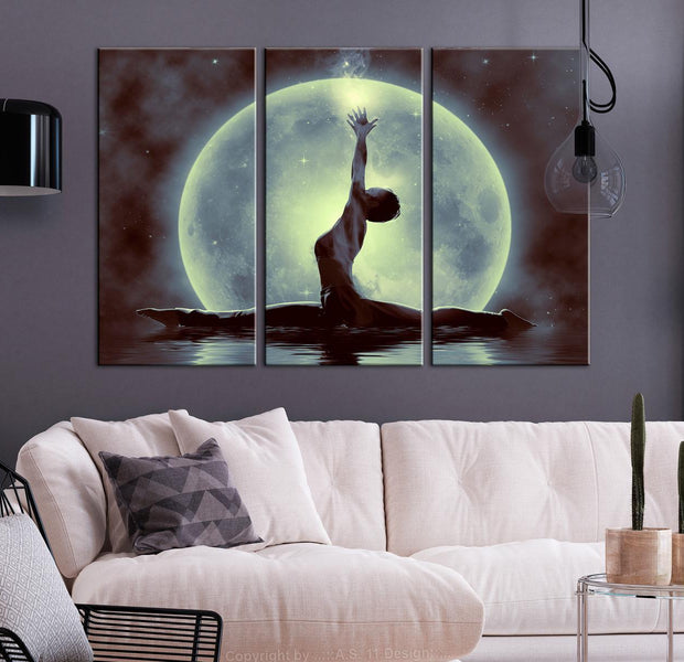 Stretched Canvas Zen Art - Twine Green