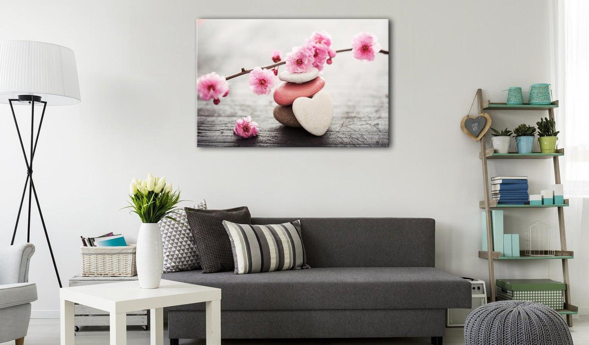 Stretched Canvas Zen Art - Zen Cherry Blossoms