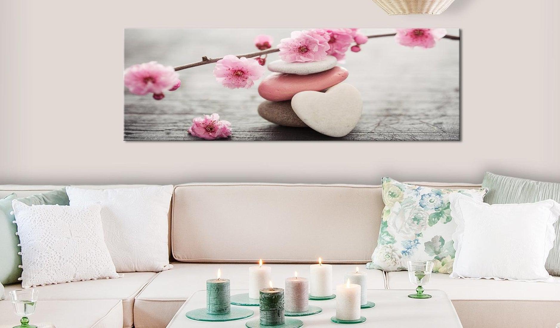 Stretched Canvas Zen Art - Zen Cherry Blossoms