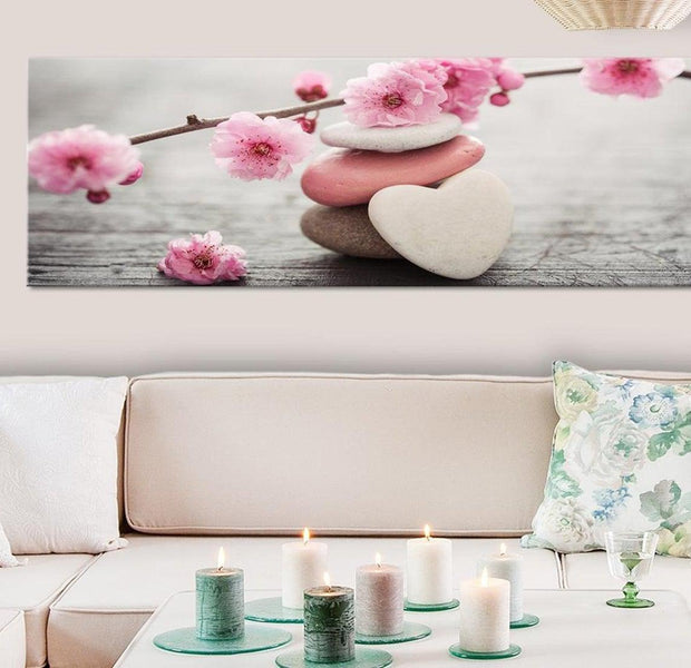 Stretched Canvas Zen Art - Zen Cherry Blossoms