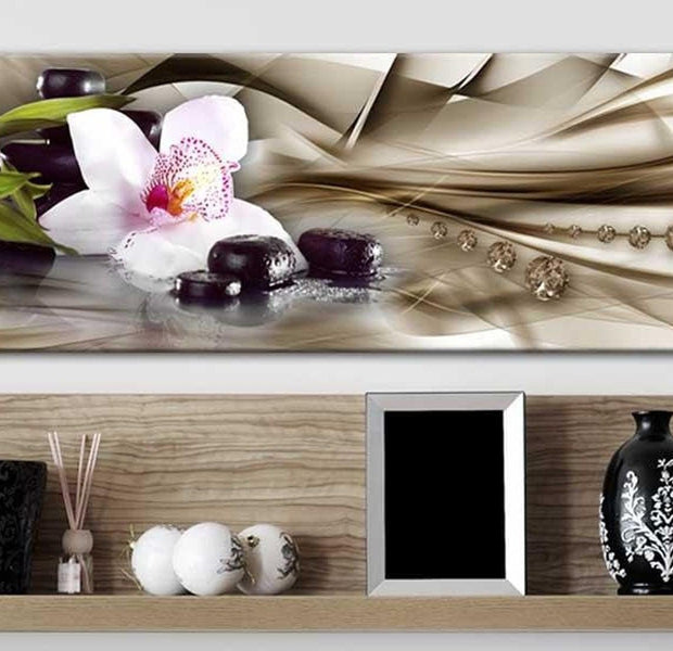 Stretched Canvas Zen Art - Zen Composition Beige