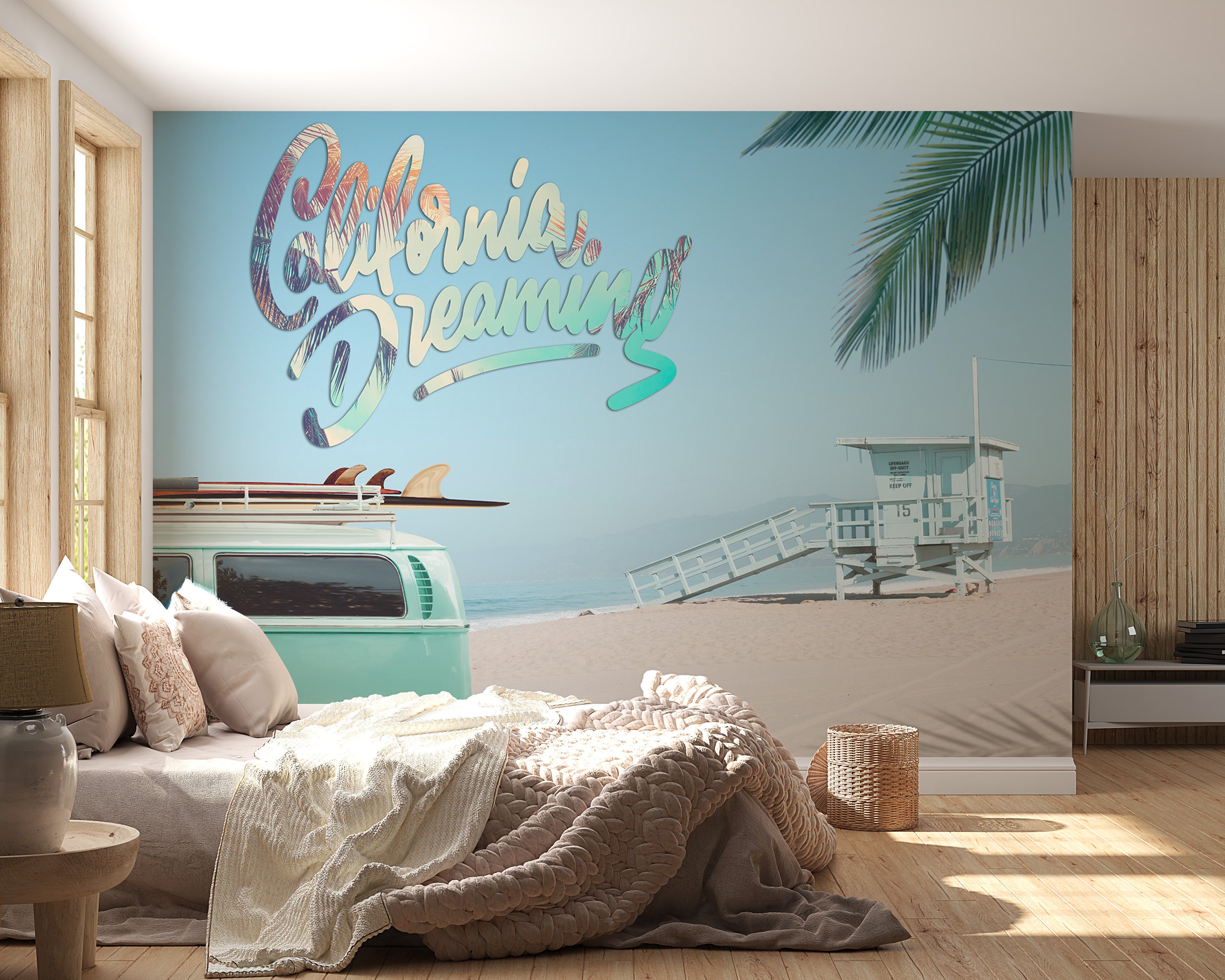 Surf Wallpaper Wall Mural - California Dreaming-Tiptophomedecor