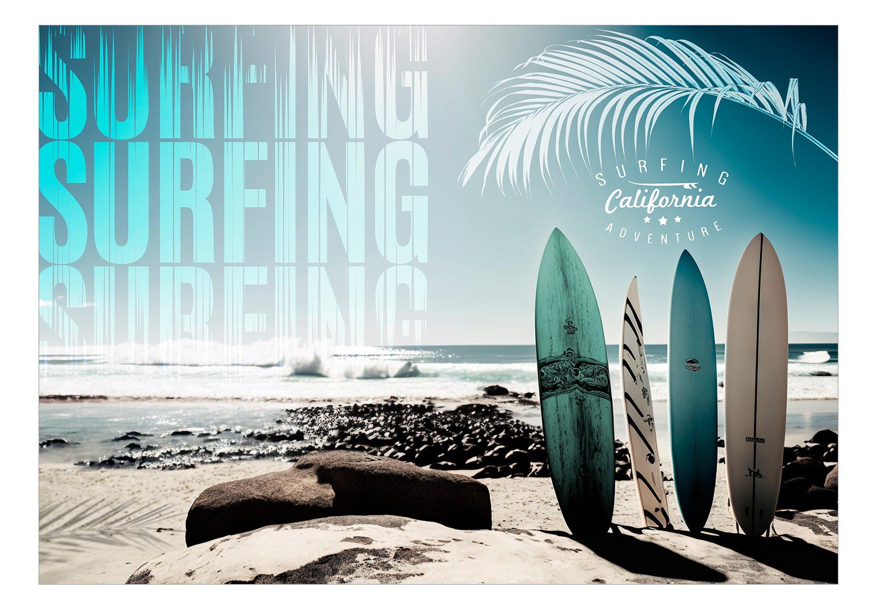 Surf Wallpaper Wall Mural - California Surfing Adventure