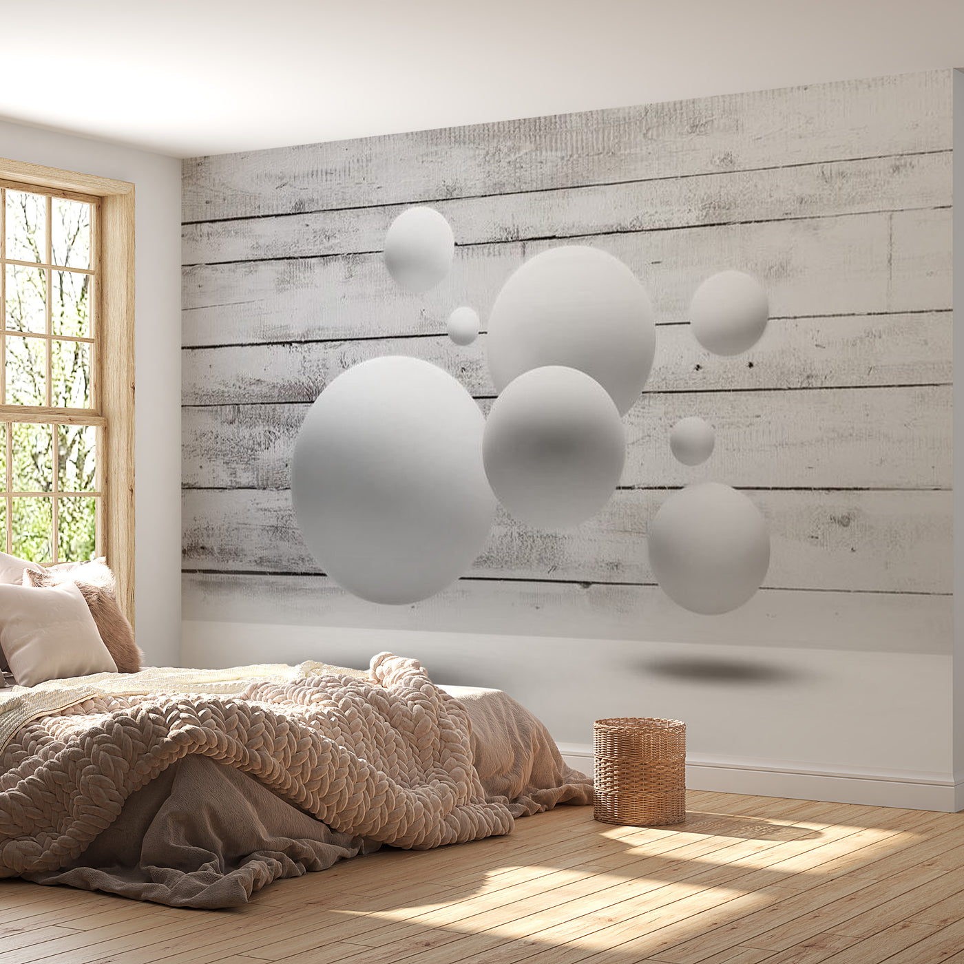 Peel & Stick 3D Illusion Wall Mural - Balls - Removable Wall Decals