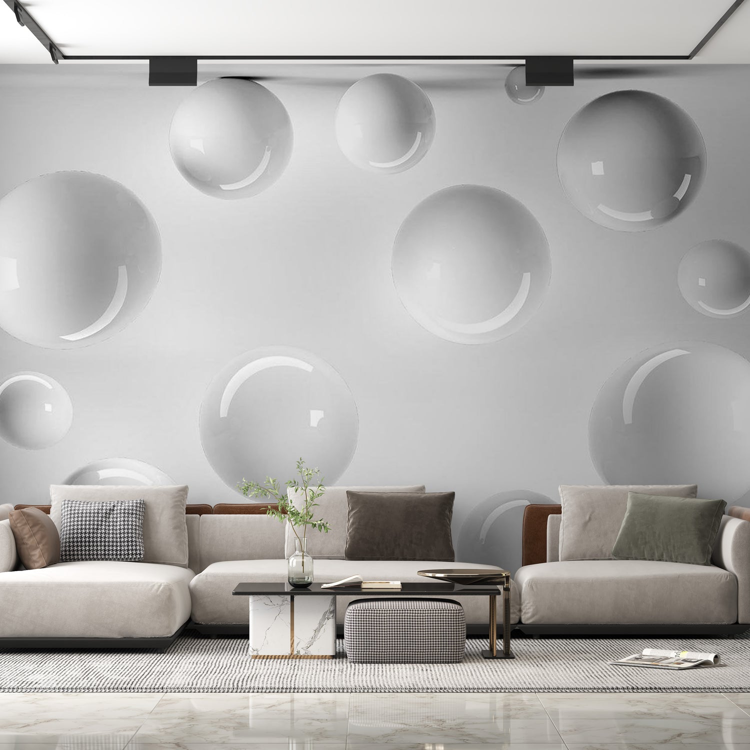 Peel & Stick 3D Illusion Wall Mural - Balls - Removable Wall Decals