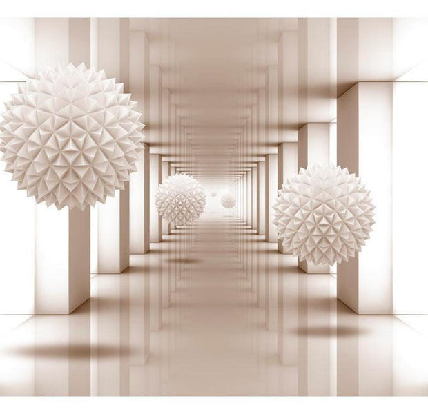 Peel & Stick 3D Illusion Wall Mural - Corridor To The Future - Removable Wall Decals