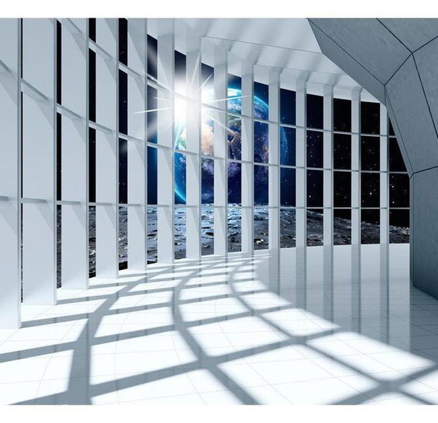 Peel & Stick 3D Illusion Wall Mural - Cosmic Terrace - Removable Wall Decals