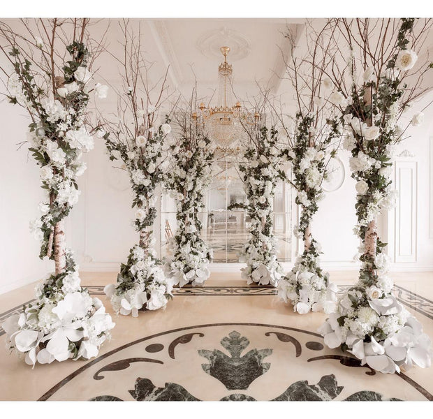 Peel & Stick 3D Illusion Wall Mural - Flower Chamber - Removable Wall Decals