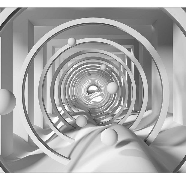 Peel & Stick 3D Illusion Wall Mural - Geometric Depth - Removable Wall Decals