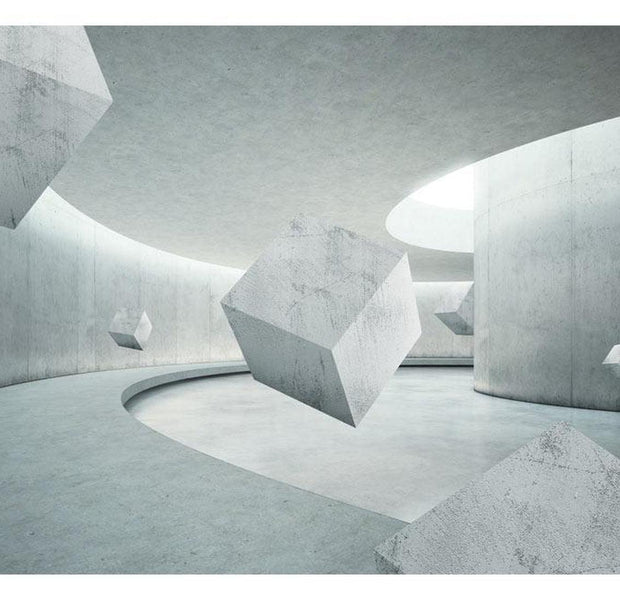 Peel & Stick 3D Illusion Wall Mural - Geometry Of The Cube - Removable Wall Decals