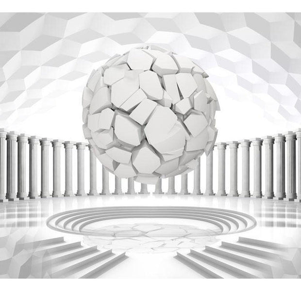 Peel & Stick 3D Illusion Wall Mural - Hidden Geometry - Removable Wall Decals