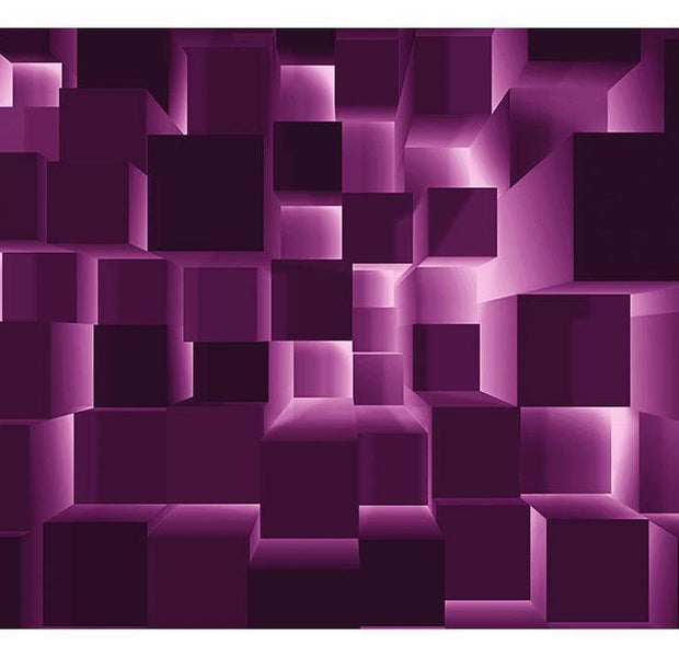Peel & Stick 3D Illusion Wall Mural - Purple Hit - Removable Wall Decals