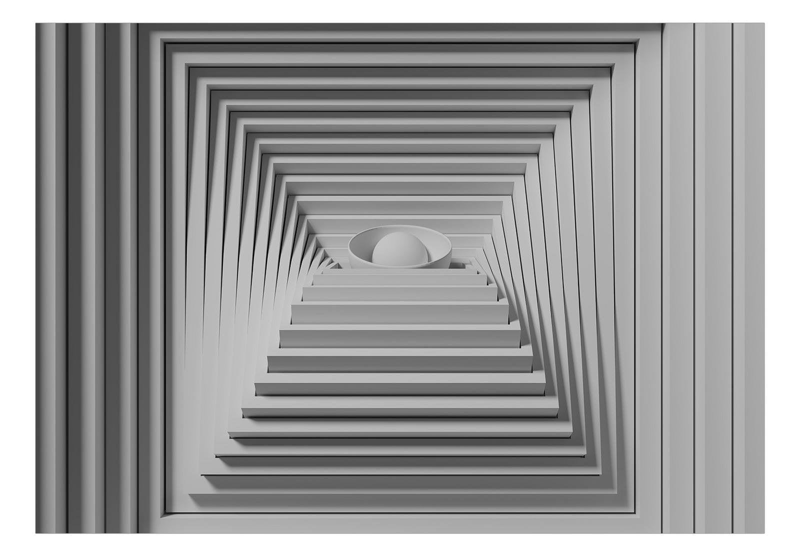 Peel & Stick 3D Illusion Wall Mural - Quadrangle Depth - Removable Wall Decals