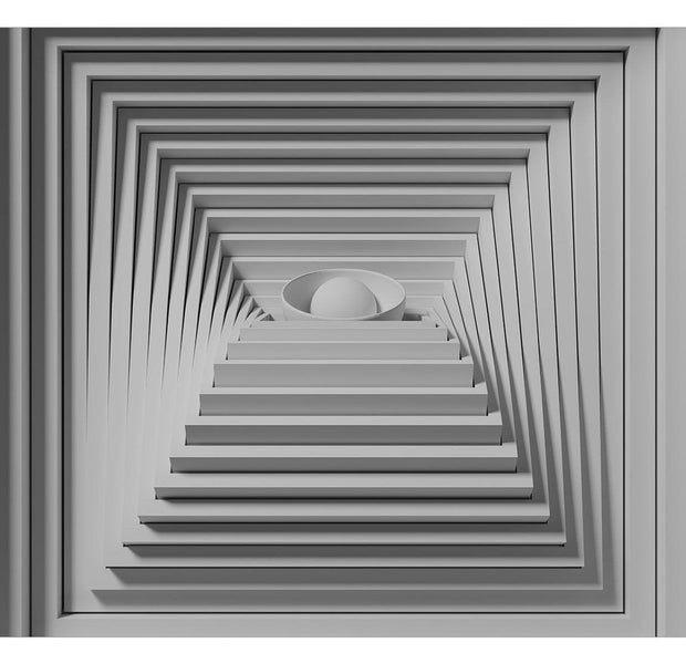 Peel & Stick 3D Illusion Wall Mural - Quadrangle Depth - Removable Wall Decals