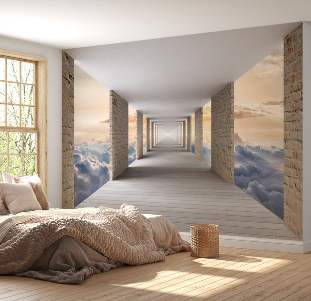 Peel & Stick 3D Illusion Wall Mural - Skyward Travel - Removable Wall Decals