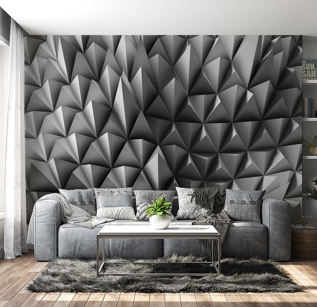 Peel & Stick 3D Illusion Wall Mural - Spiky Identity - Removable Wall Decals