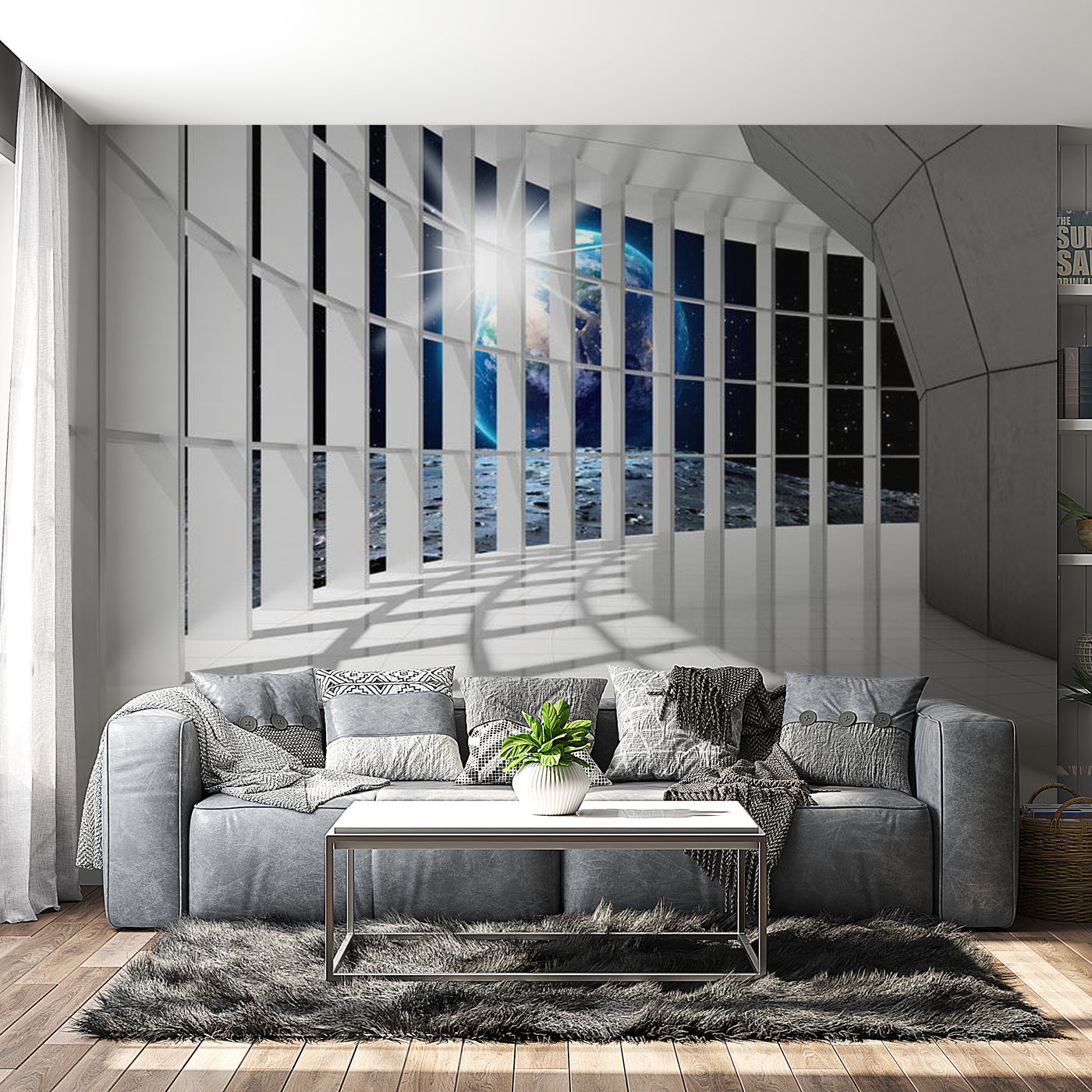 Peel & Stick 3D Illusion Wall Mural - Unearthly View - Removable Wall Decals